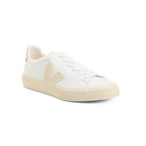 VEJA White/Beige Made In Brazil Canvas Campo Sneakers